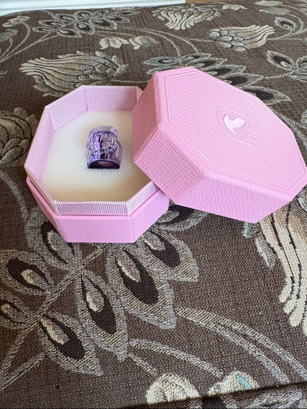Swarovski Lucent Cocktail Ring Purple